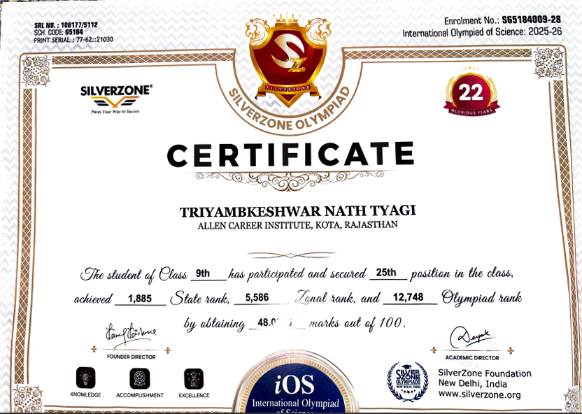 International Olympiad of Science (iOS)